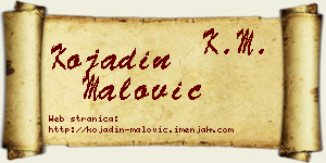 Kojadin Malović vizit kartica